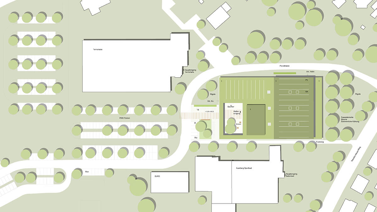 Beitrag zum Planungswettbewerb für den Ersatzneubau der Mehrzweckhalle Nibelungenhalle in Walldürn